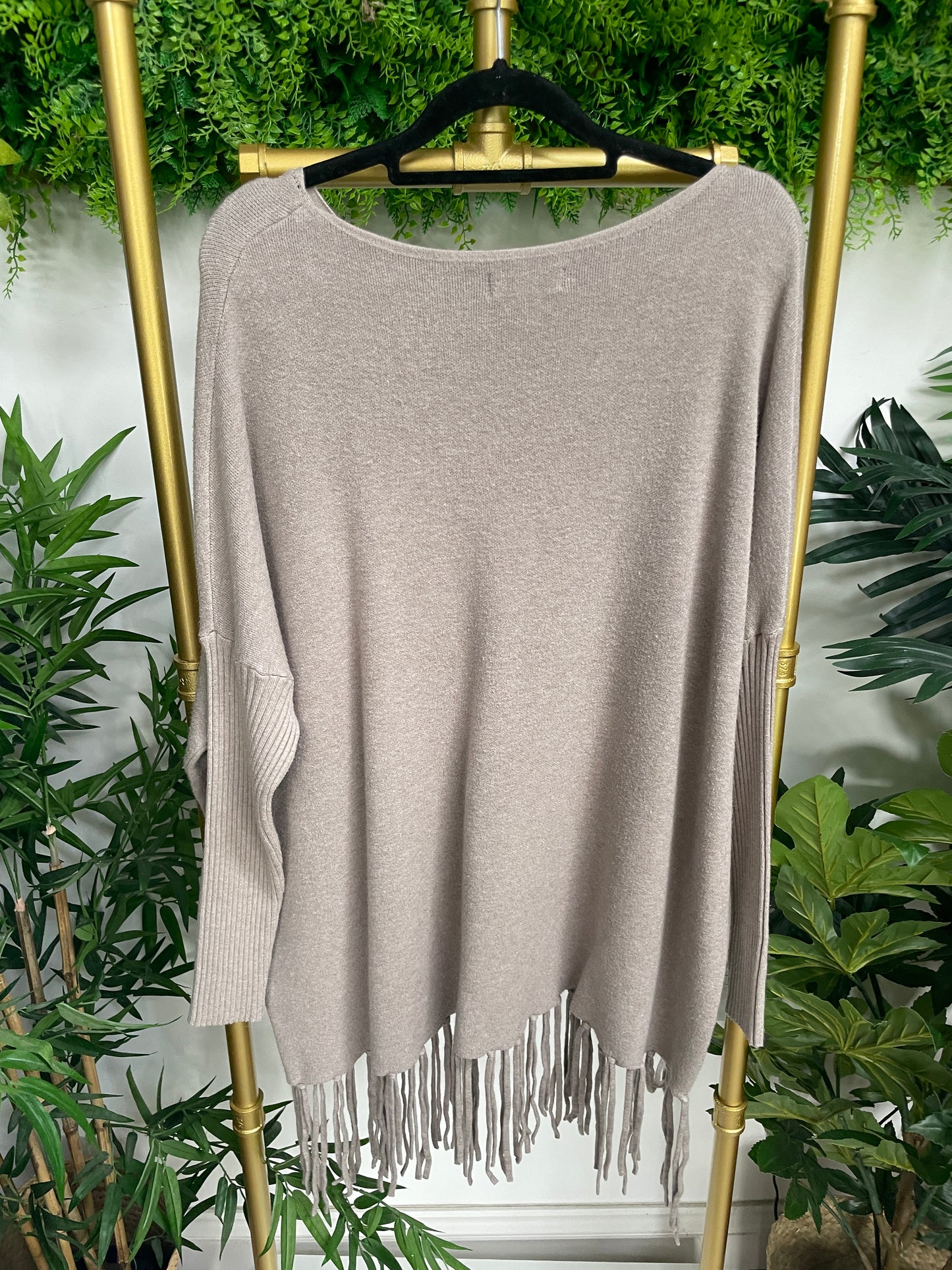Fringed Knitted Jumper