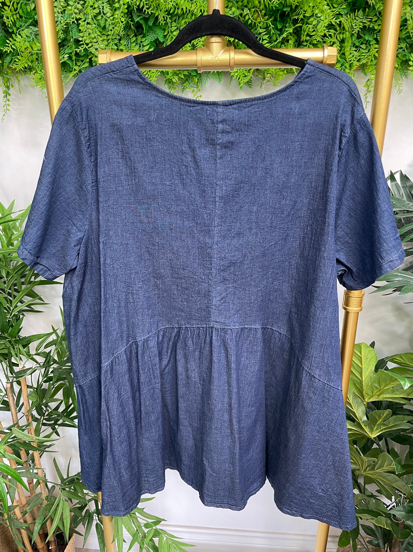 Short Sleeve Denim Tunic