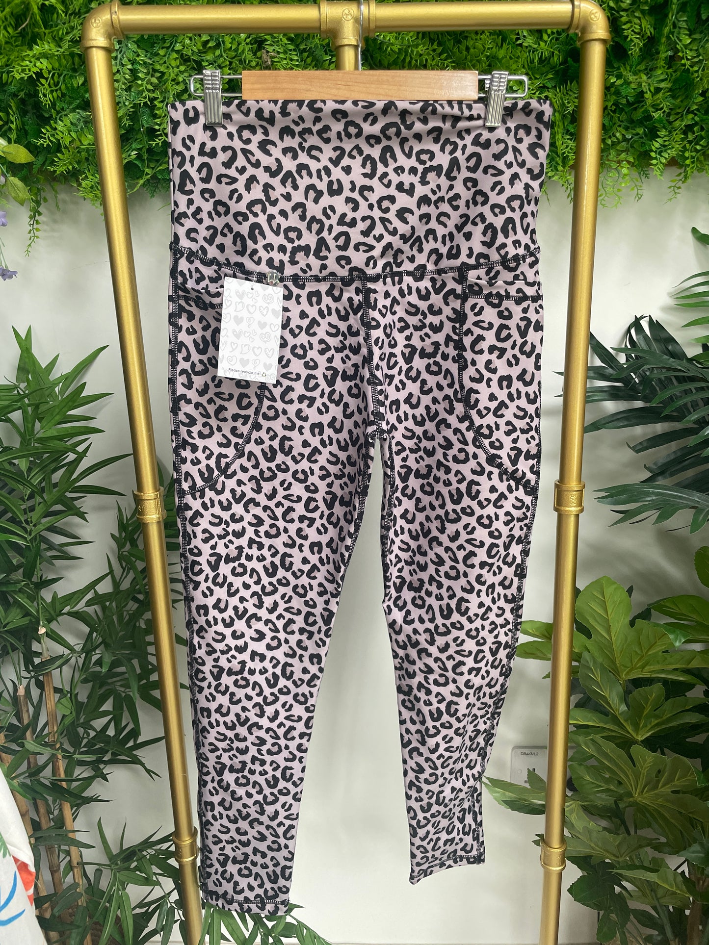 Love Lissie Body Sculpt 2 Pocket Leggings - Taupe Leopard Print