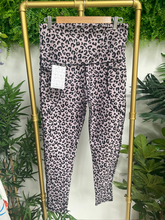 Love Lissie Body Sculpt 2 Pocket Leggings - Taupe Leopard Print
