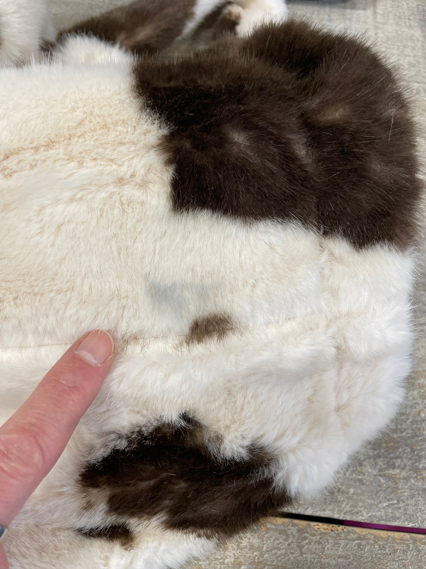 Dexter So Soft Faux Fur Bag Fault - Mark on bottom